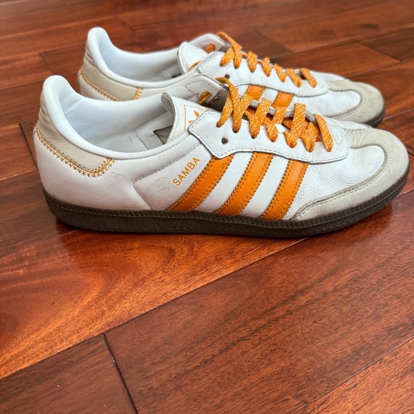 Adidas OG Samba White and Orange Sneakers - Picture 6 of 13